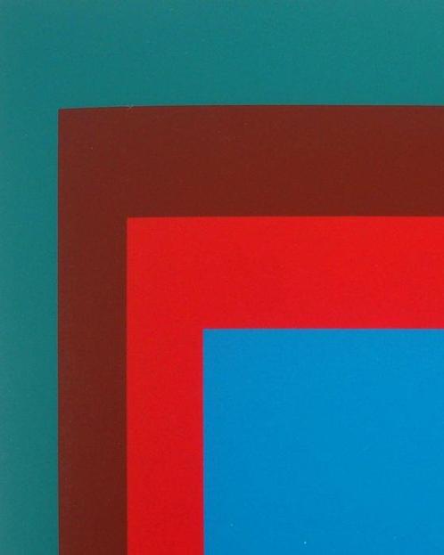 Josef Albers (1888-1976) - Composition cinétique en rouge,, Antiek en Kunst, Antiek | Overige Antiek