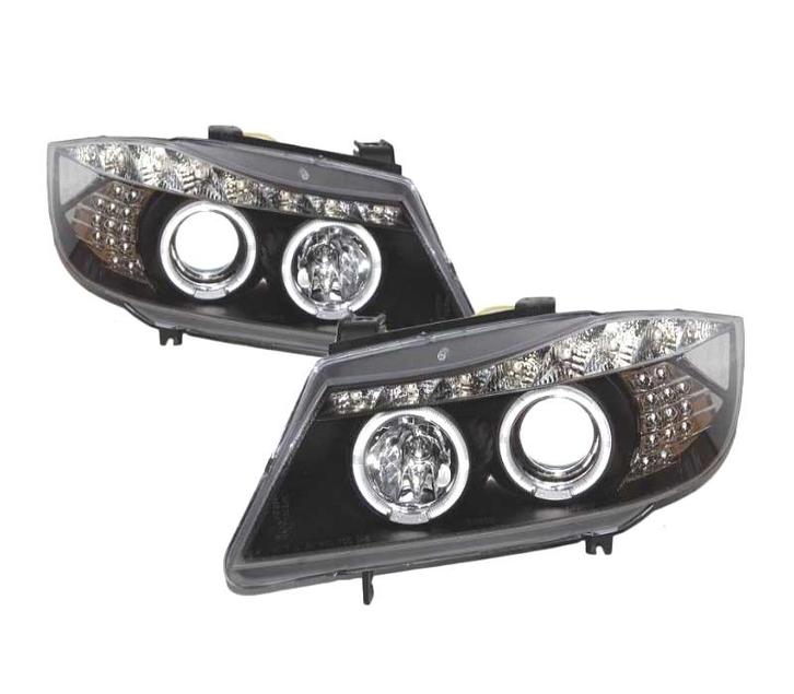 PHARES BMW E90 05-08 DAYLIGHT LED NOIR, Autos : Pièces & Accessoires, Éclairage, Envoi