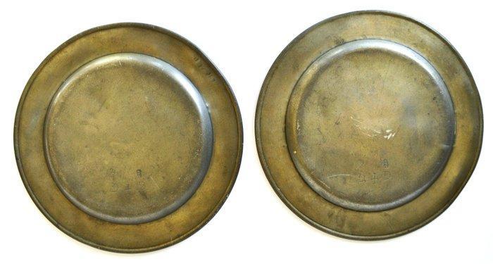 Serveerschaal (2) - Tin, Antiek en Kunst, Antiek | Overige Antiek