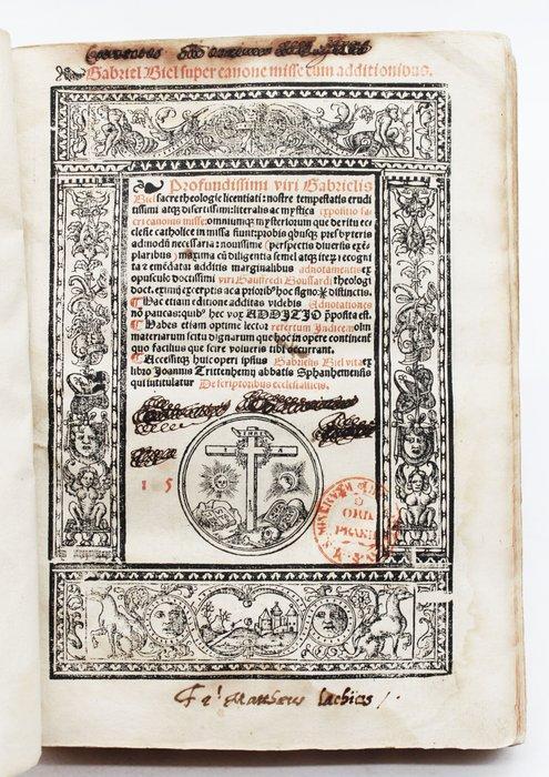 Biel - Super Canone Misse - 1541, Antiek en Kunst, Antiek | Boeken en Manuscripten