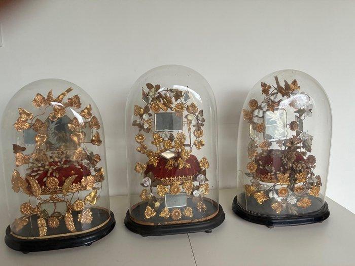 Stolp (3) - Glas - 1850-1900 - 3 Antieke Bruidsbollen, Antiek en Kunst, Kunst | Niet-Westerse kunst