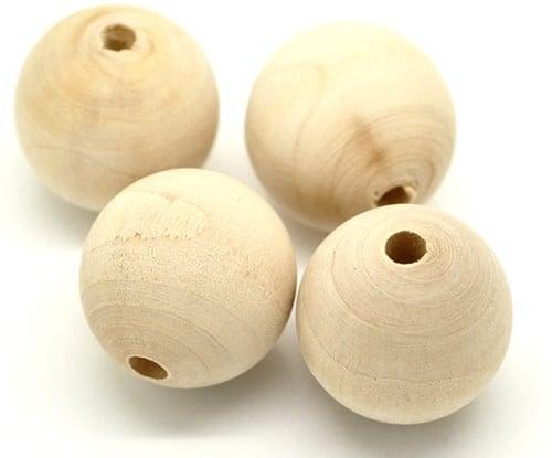 Houten kralen 35 mm per stuk, Hobby en Vrije tijd, Knutselen, Nieuw
