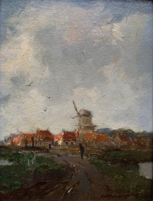 Cornelis Groeneveld (1882-1952) - Hollands landschap met, Antiek en Kunst, Kunst | Schilderijen | Klassiek