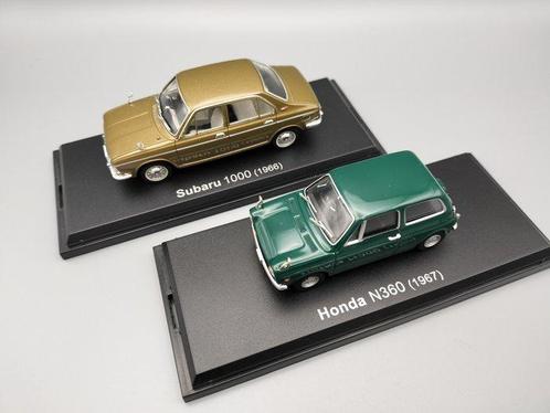 Hachette 1:43 - Modelauto  (2) - Subaru 1000 (1966) / Honda, Hobby en Vrije tijd, Modelauto's | 1:5 tot 1:12