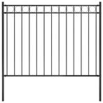 vidaXL Tuinhek Assen staal 1,7x1,2 m zwart, Verzenden, Nieuw