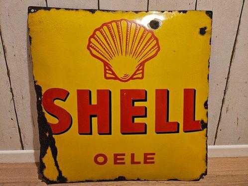 Original Shell Emailschild & Desolite Schild - Emaille bord, Antiek en Kunst, Antiek | Wandborden en Tegels