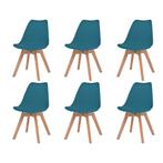 vidaXL Eetkamerstoelen 6 st kunststof turquoise, Huis en Inrichting, Verzenden, Nieuw