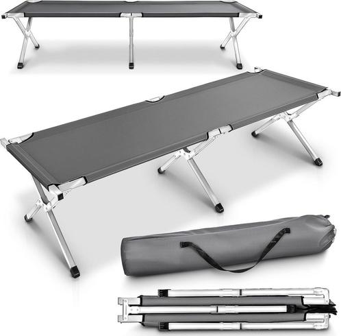 TRESKO XXL campingbed veldbed 210 x 90 x 42 cm metalen buis, Huis en Inrichting, Woonaccessoires | Overige, Verzenden