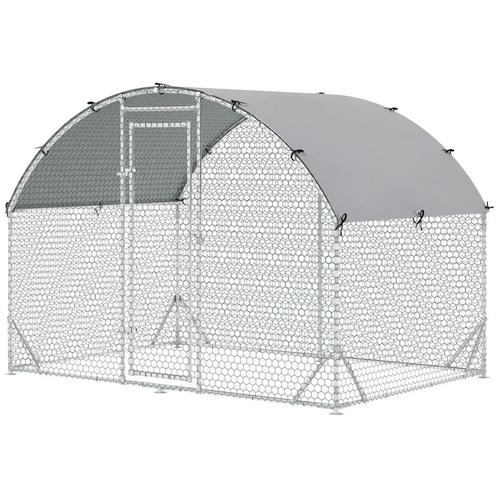 Kippenhok Vrijloopren Van Staal, 280 X 190 X 197 Cm Kippenko, Dieren en Toebehoren, Vogels | Toebehoren, Verzenden