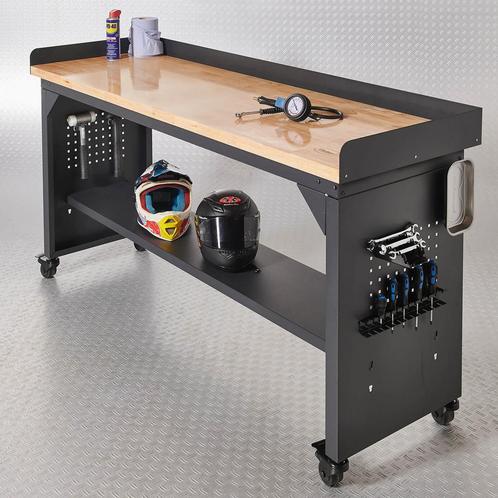 Datona Werkbank PRO met eiken werkblad en legbord, Doe-het-zelf en Bouw, Werkbanken, Ophalen of Verzenden