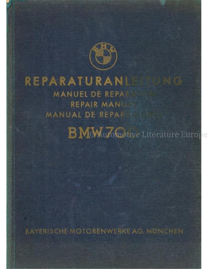 1960 BMW 700 WERKPLAATSHANDBOEK, Auto diversen, Handleidingen en Instructieboekjes