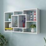 vidaXL Wandschap zwevend 8 vakken wit, Verzenden, Nieuw