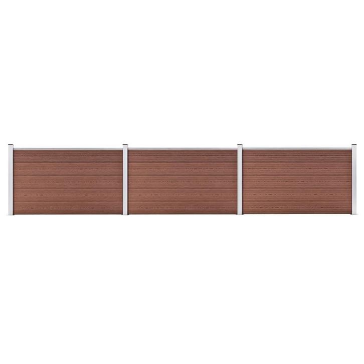 vidaXL Schutting 526x106 cm HKC bruin, Tuin en Terras, Tuinhekken en Hekwerk, Nieuw, Verzenden