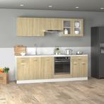 vidaXL 8-delige Keukenkastenset Lyon bewerkt hout sonoma, Verzenden, Nieuw