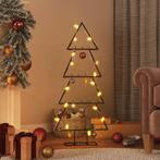 vidaXL Kerstdecoratie kerstboom 90 cm metaal zwart, Diversen, Kerst, Verzenden, Nieuw