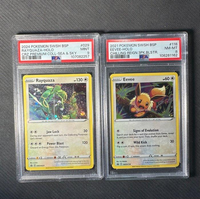 Pokémon - 6 Graded card - Eevee, Noctowl, Rayquaza Latios, Hobby en Vrije tijd, Verzamelkaartspellen | Pokémon