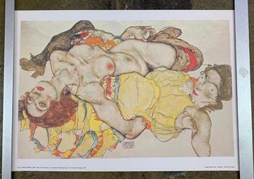 Egon Schiele (after) - Two models reclinging, 1915 - Vintage