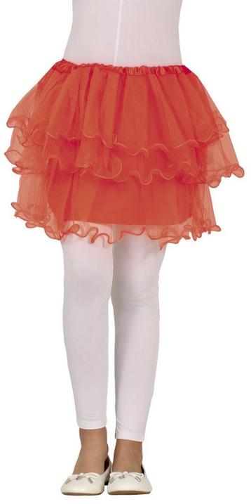 Rode Tutu Meisje Ruches 30cm, Verzenden