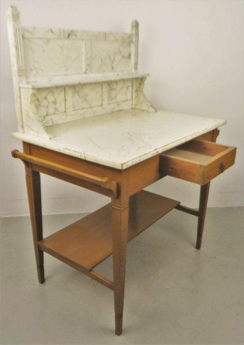 Bureau plat - Bois tendre - Marbré et bois, Antiek en Kunst, Antiek | Overige Antiek