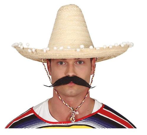 Sombrero Wit 45cm, Hobby en Vrije tijd, Feestartikelen, Nieuw, Verzenden