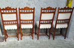 Eetkamerstoel (4) - Zitting en rugleuning in zijde. -
