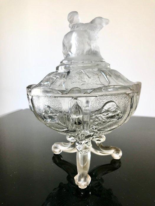 Vallérysthal & Portieux - dekselvaas - Glas - decoratieve, Antiek en Kunst, Antiek | Glaswerk en Kristal