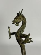 Statue, Draak - 24.5 cm - Bronze