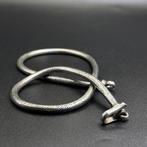 Collier ancien en argent indien lourd à tressage serpent,