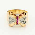 Bague - 18 carats Or jaune, Or rose, Or blanc Rubis -, Handtassen en Accessoires, Ringen, Nieuw