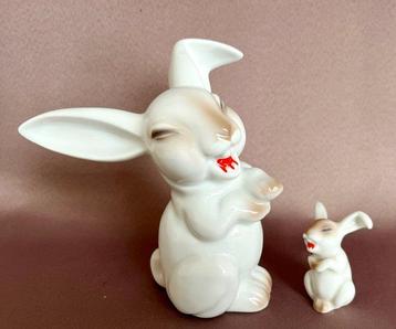 Rosenthal - Figurine - Lachende konijnen (2) - Porcelaine