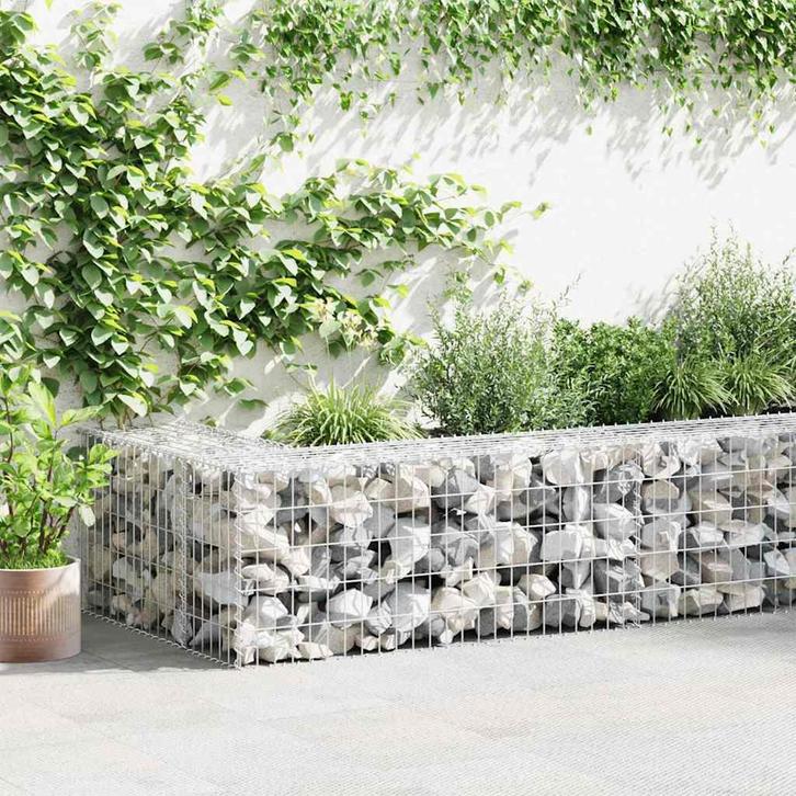 vidaXL Gabion mand 100x50x50 cm gegalvaniseerd staal, Jardin & Terrasse, Clôtures de jardin, Envoi