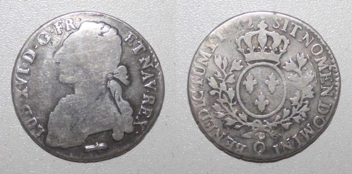 1/2 écu France Gad 349 Louis Xvi 1/2 Ecu mit Olivenzweige.., Postzegels en Munten, Munten | Europa | Niet-Euromunten, België, Verzenden