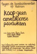 Poster over boycot op Amerikaanse producten vanwege de oo..., Verzamelen, Verzenden, Nieuw, Met lijst