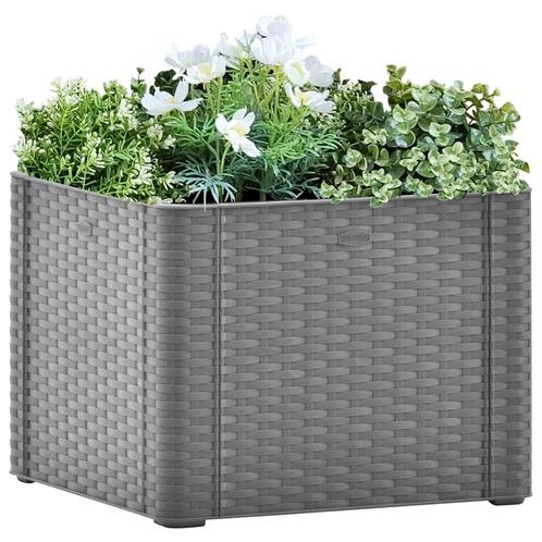 vidaXL Plantenbak hoog met zelfbewateringssysteem 43x43x33, Tuin en Terras, Bloempotten, Nieuw, Verzenden