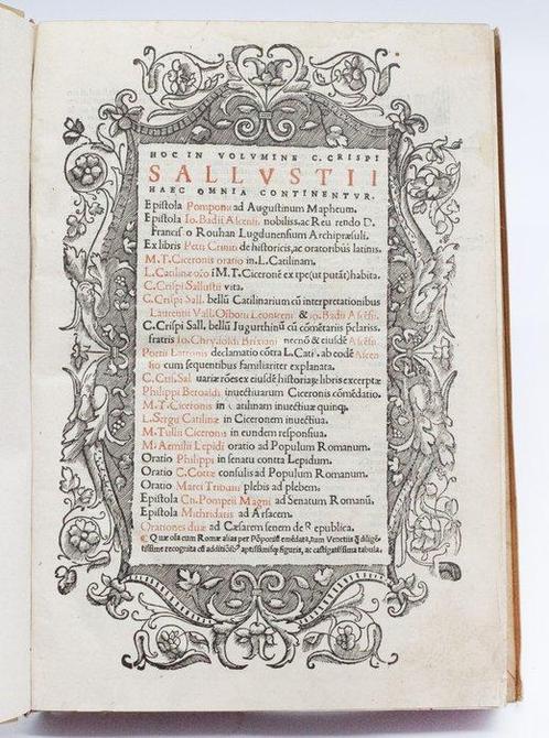 [Post Incunable] - Sallustius - Opera Omnia - 1539, Antiek en Kunst, Antiek | Boeken en Manuscripten