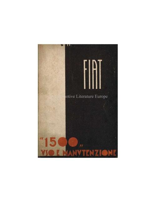1938 FIAT 1500 INSTRUCTIEBOEKJE ITALIAANS, Autos : Divers, Modes d'emploi & Notices d'utilisation, Enlèvement ou Envoi