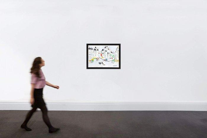 Sante Monachesi (1910-1991) - Strade di Parigi, Antiek en Kunst, Kunst | Schilderijen | Modern