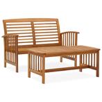 vidaXL Salon de jardin 2 pcs Bois dacacia solide, Jardin & Terrasse, Verzenden, Neuf, Salons de jardin