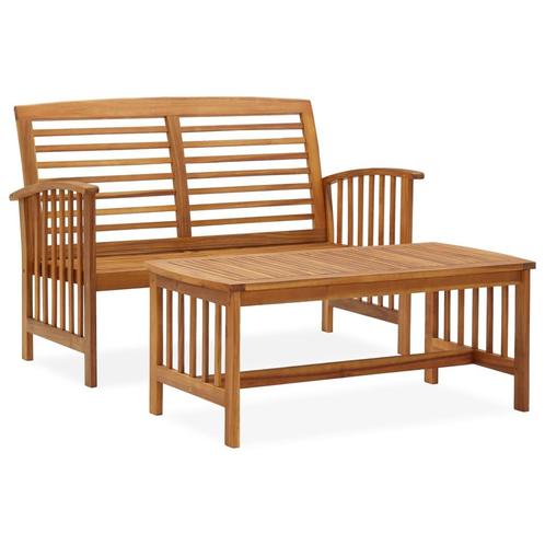 vidaXL Salon de jardin 2 pcs Bois dacacia solide, Jardin & Terrasse, Ensembles de jardin, Salons de jardin, Neuf, Envoi