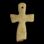 Byzantijns Marmer, Steen Cross pendant, met vijf wonden van