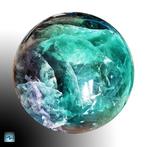 Gepolijste bol de Fluoriet Multicolor - Hoogte: 93 mm -