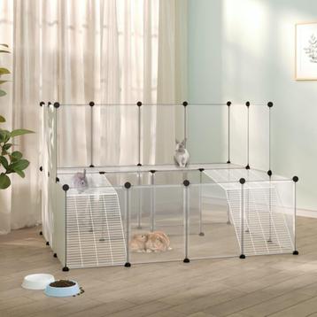 vidaXL Cage pour petits animaux Transparent 143x107x93