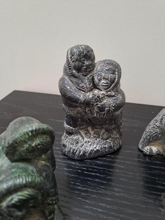 Wolf Sculptures - Beeldje (7) - zeepsteen, Antiek en Kunst, Curiosa en Brocante
