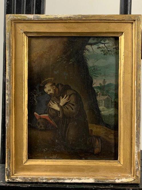 École néerlandaise (XVI) - Heiliger Franziskus von Assisi in, Antiek en Kunst, Kunst | Schilderijen | Klassiek