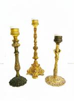 Tafellamp (3) - Brons - Nachttafellampje, Antiek en Kunst