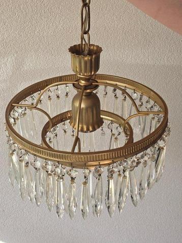 Large Hollywood Regency - 1960s - Plafonnier - Laiton et