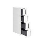 SONGMICS Nisplank Witgrijs - Tweede Kansje! Verrijdbaar &..., Huis en Inrichting, (Half)hoge kast, Minder dan 50 cm, Verzenden