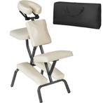 tectake Massagestoel van imitatieleer - beige, Sport en Fitness, Massageproducten, Verzenden, Nieuw