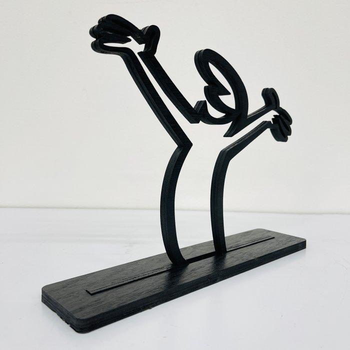 Sinao - Wood Sculpture - La linea happy, Antiek en Kunst, Kunst | Schilderijen | Modern