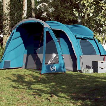 vidaXL Kampeertent 6-persoons waterdicht blauw, Caravans en Kamperen, Verzenden, Nieuw